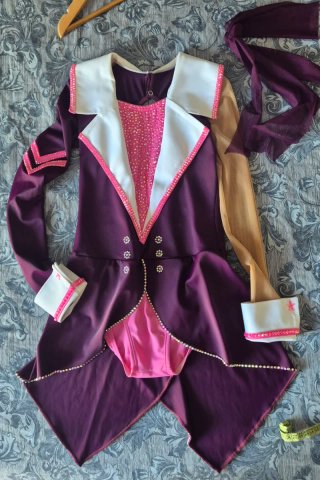 Maillot patinaje artístico morado