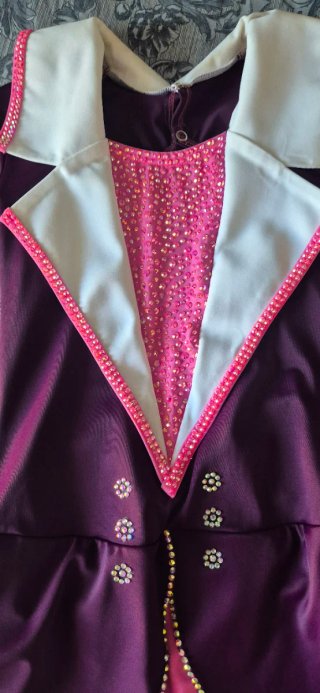 Maillot patinaje artístico morado