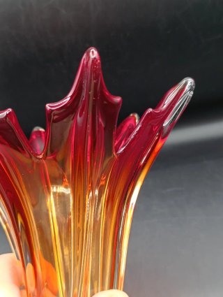 Vaso in cristallo Murano Fratelli Toso
