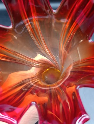 Vaso in cristallo Murano Fratelli Toso
