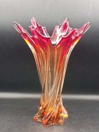 Vaso in cristallo Murano Fratelli Toso