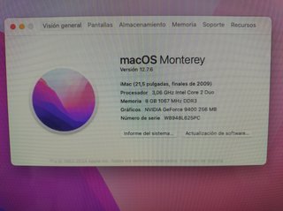 iMac 21,5 finales 2009