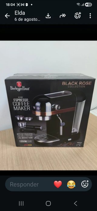 Cafetera Espresso Berlinger Haus Negra