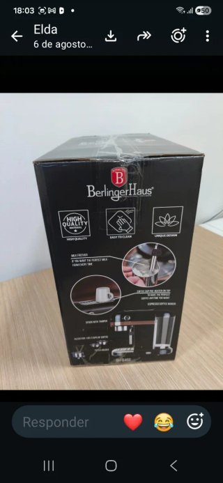 Cafetera Espresso Berlinger Haus Negra
