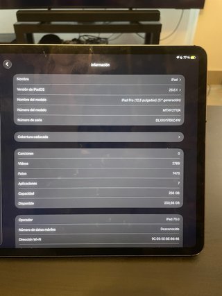 iPad Pro 12.9 Plata/Gris Espacial