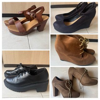 Lote 5 pares zapatos mujer