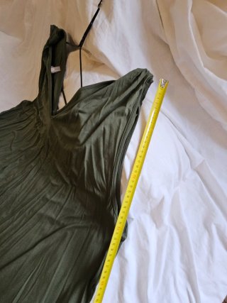 Vestido maxi holgado verde militar