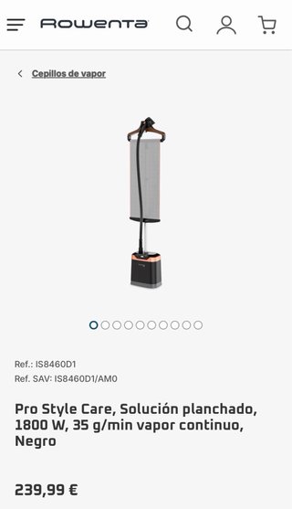 Plancha Vertical Vapor Rowenta IS8460D1
