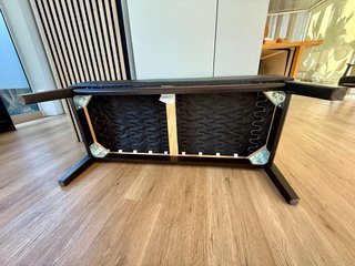 Banco tapizado negro 110cm