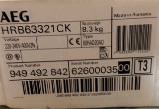 Vitrocerámica AEG HRB63321CK Nueva
