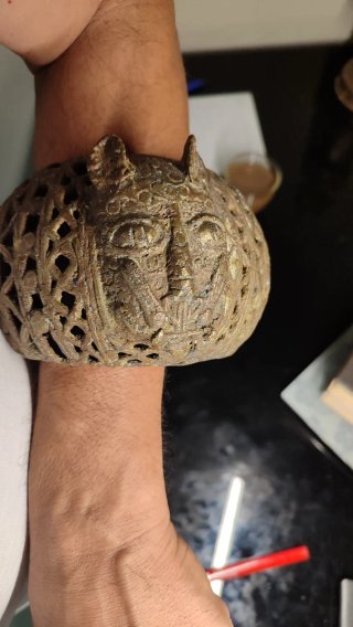 Brazalete Bronce Africano Leopardo.1 kgr.