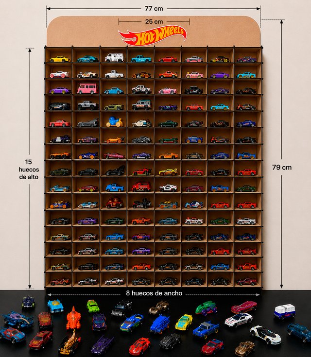 Expositor Hot Wheels 120 coches sin blister