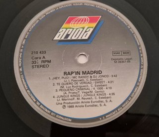 Rap'in Madrid LP 1989 Vinilo