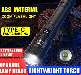 Linterna CARG USB LED Zoom SOS LECTOR VARIOS MODOS