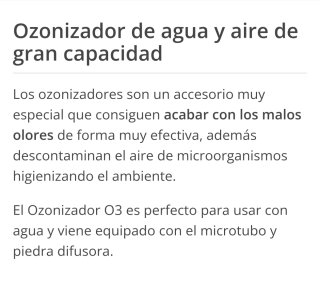 Generador Ozono Aire/Agua Water Master O3-400