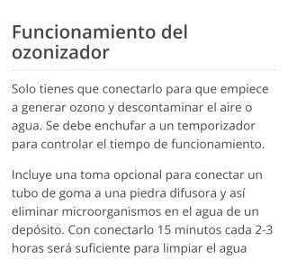 Generador Ozono Aire/Agua Water Master O3-400