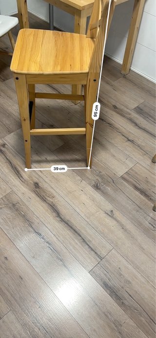 Silla alta madera Ikea Ingolf