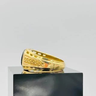 Sello Medusa Greca 18K Negro