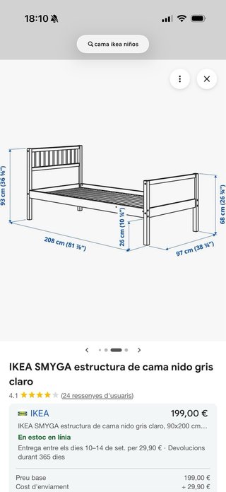 Cama infantil IKEA y colchon nuevo
