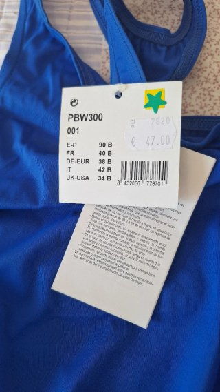 Bañador Majestic azul . Talla 90B