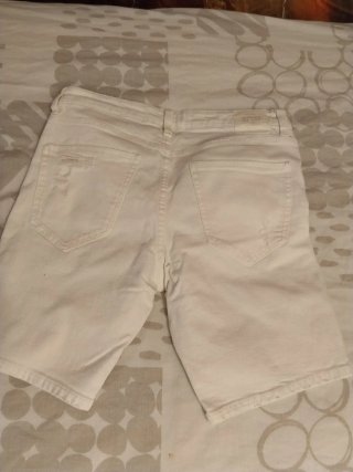 Bershka Shorts Blancos Rotos Unisex