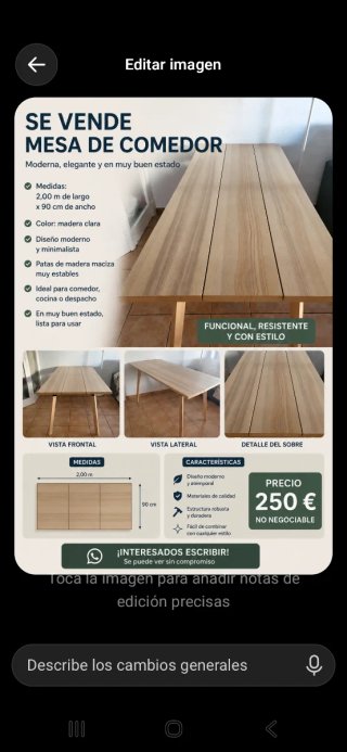 Mesa de Comedor Madera Clara 2m