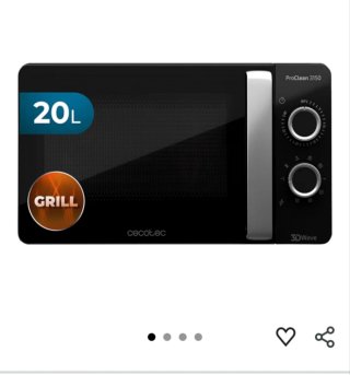 Microondas Cecotec 20L Grill ProClean 3150