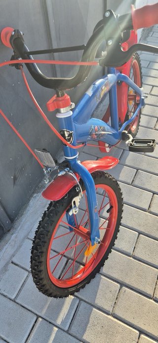 Bicicleta Infantil Spiderman Azul y Roja