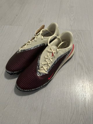 Zapatillas Nike Phantom Sala Beige/Rojo