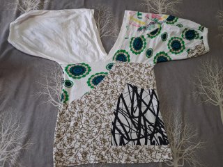 Camiseta Desigual Talla S Estampado Pájaros