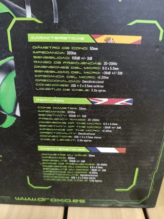 3GO Auriculares Gaming DROXIO HADLOK Drivers 50MM