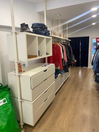 11m burro Estanterías IKEA Blancas tienda ropa