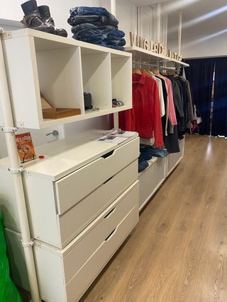 11m burro Estanterías IKEA Blancas tienda ropa