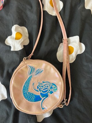 Bolso redondo sirena rosa y azul