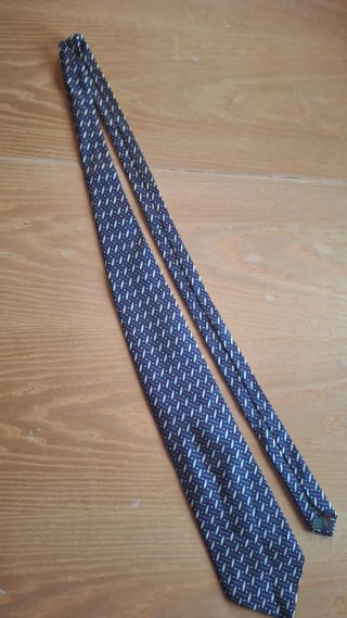 Cravatta vintage pura seta fantasia geometrica