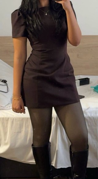 Vestido Zara maroon Talla S