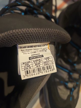 Botas Quechua Talla 46 Negras/Gris NYEVAS