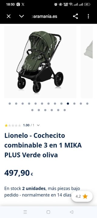 Cochecito de bebé 2 piezas
