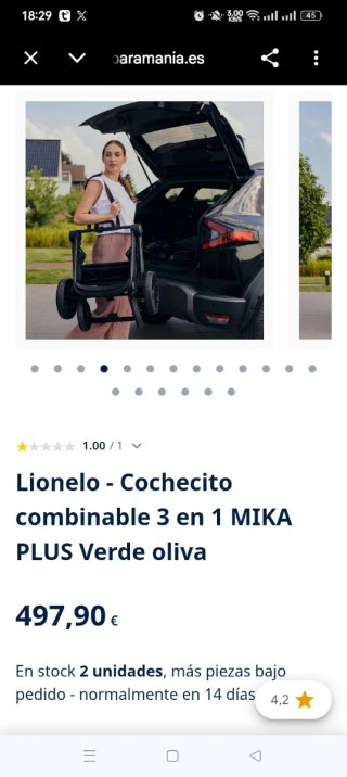 Cochecito de bebé 2 piezas