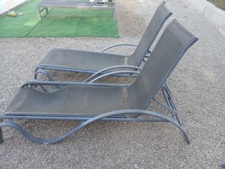 Hamacas de piscina grises