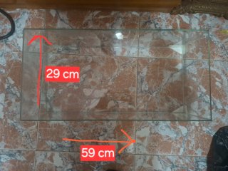 Urna de cristal 59x29 cm