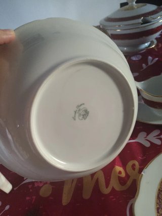 Vajilla Santa Clara Porcelana Roja y Blanca