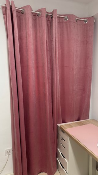 Cortinas Blackout Terciopelo Rosa 140x225 (2 uds)