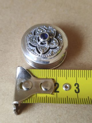 Pastillero plata 925 con pedrería