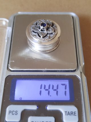 Pastillero plata 925 con pedrería
