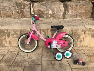 Bicicleta infantil 14 rosa unicornio