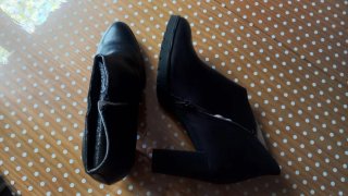 Botines Mimao Piel Tacón Mujer Negro