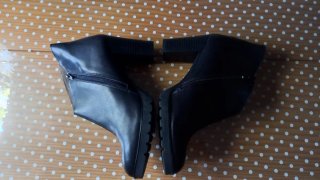 Botines Mimao Piel Tacón Mujer Negro