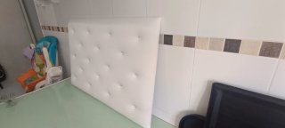 Cabecero polipiel blanco 90x60