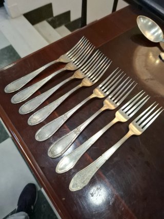 Set 8 Tenedores Vintage Metal